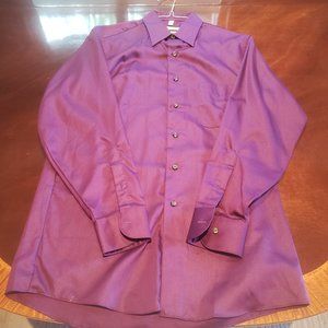 Geoffery Beene Cotton/Poly Blend Purple "Satin" Dress Shirt